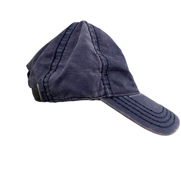 True Religion Hat Cap World Tour Blue Strapback Embroidered Y2K Grunge Baseball - Picture 3 of 12